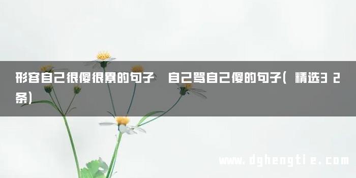 形容自己很傻很累的句子 自己骂自己傻的句子（精选32条）